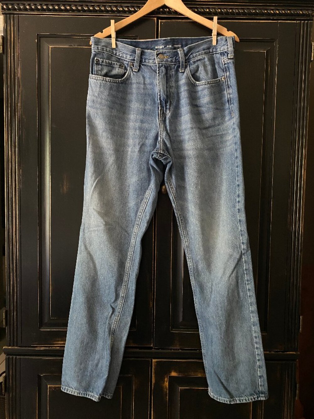 OLD NAVY jeans - Men’s 34x34 Straight Leg Jeans Light Wash 100% Cotton Denim